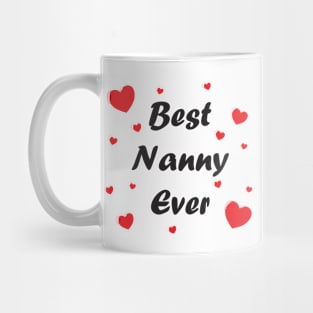 Best nanny ever heart doodle hand drawn design Mug